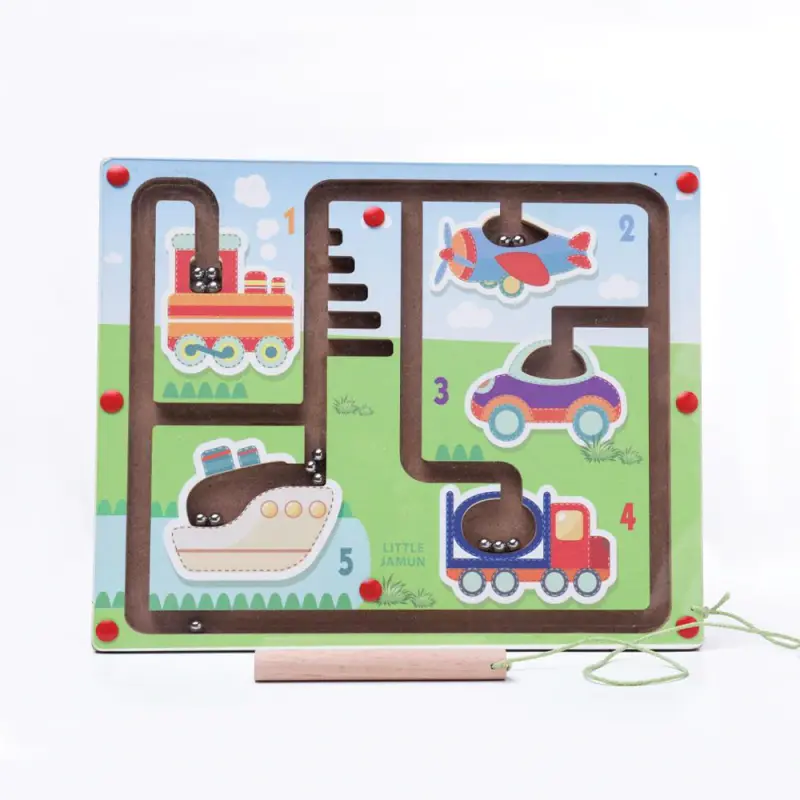Modes of Transport Magnet Maze Board view 2