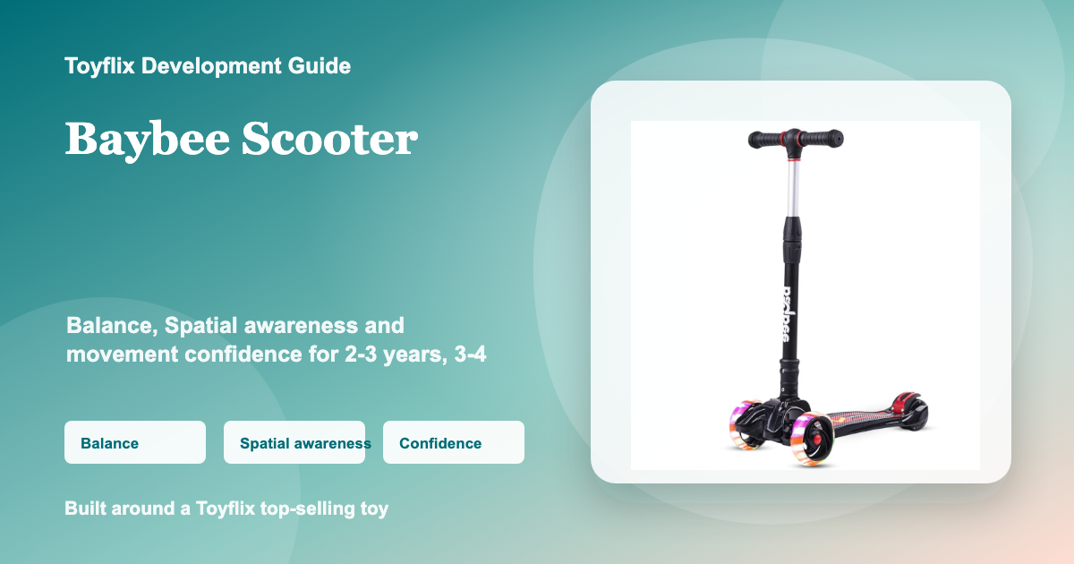Baybee Scooter developmental skills cover for Toyflix blog