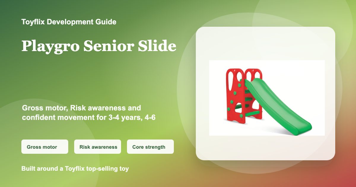 Playgro Senior Slide developmental skills cover for Toyflix blog