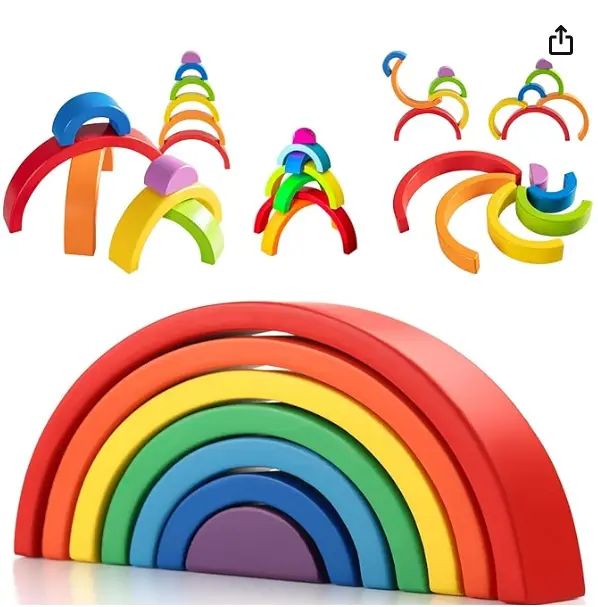 Rainbow Stacker 7 pieces view 4