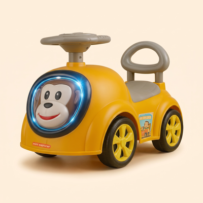 LED Monkey Ride-on Toy with Music Horn