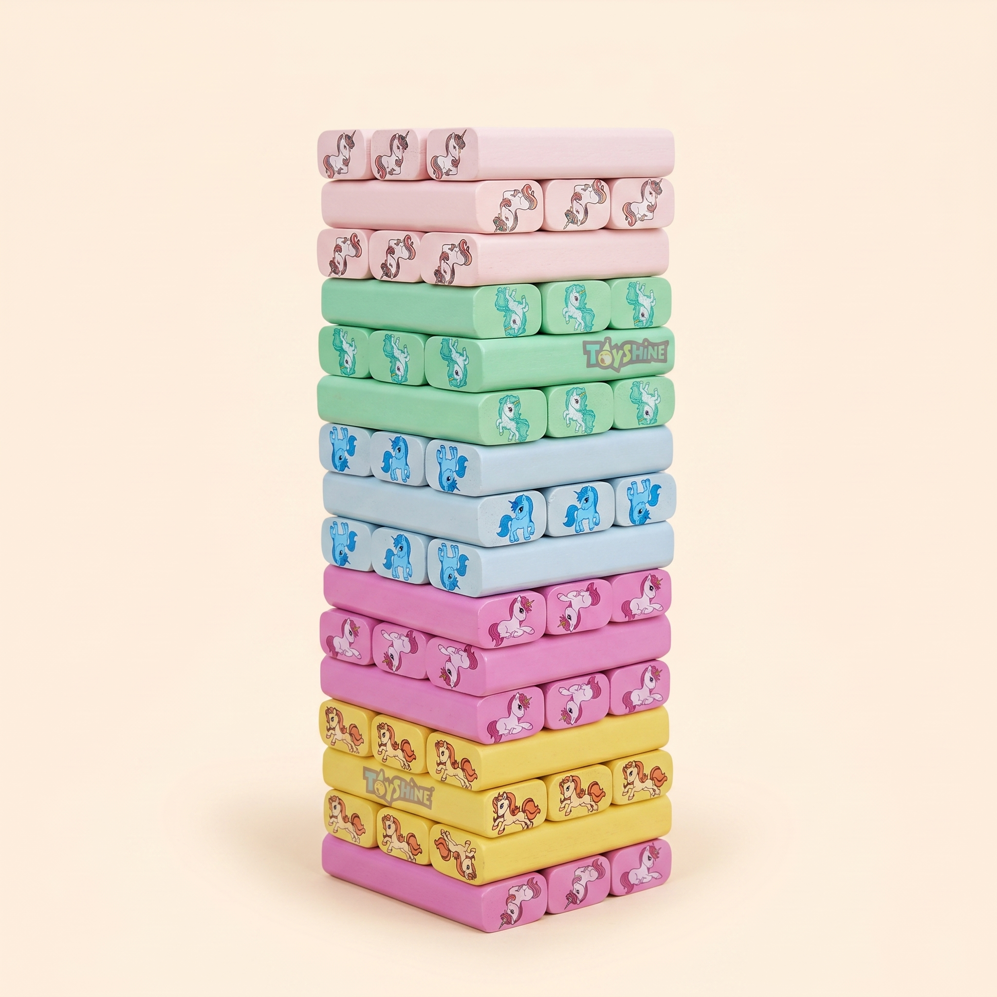 Jenga Unicorn Colourful Blocks