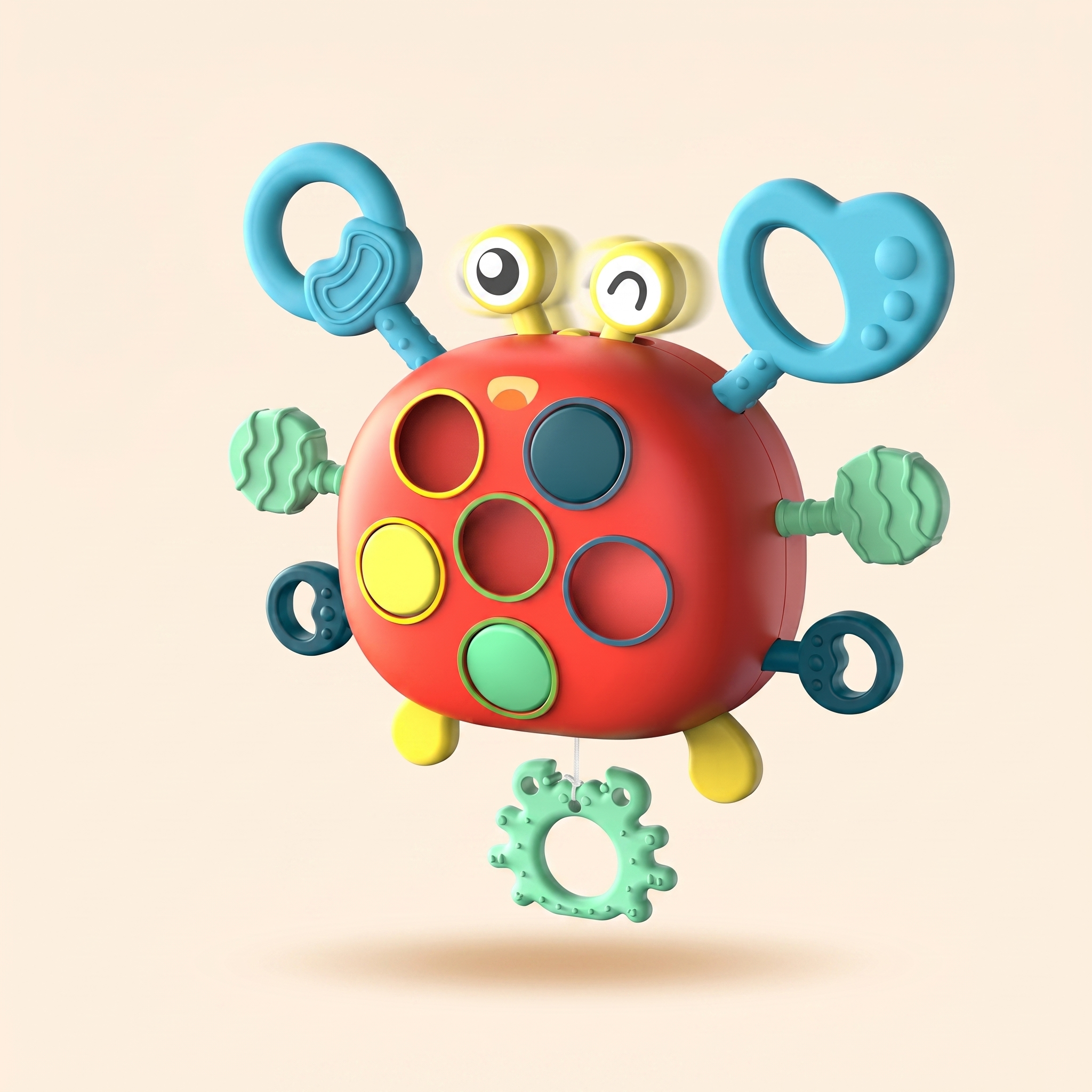 Crab Cheerios Sensory Pull String Toy
