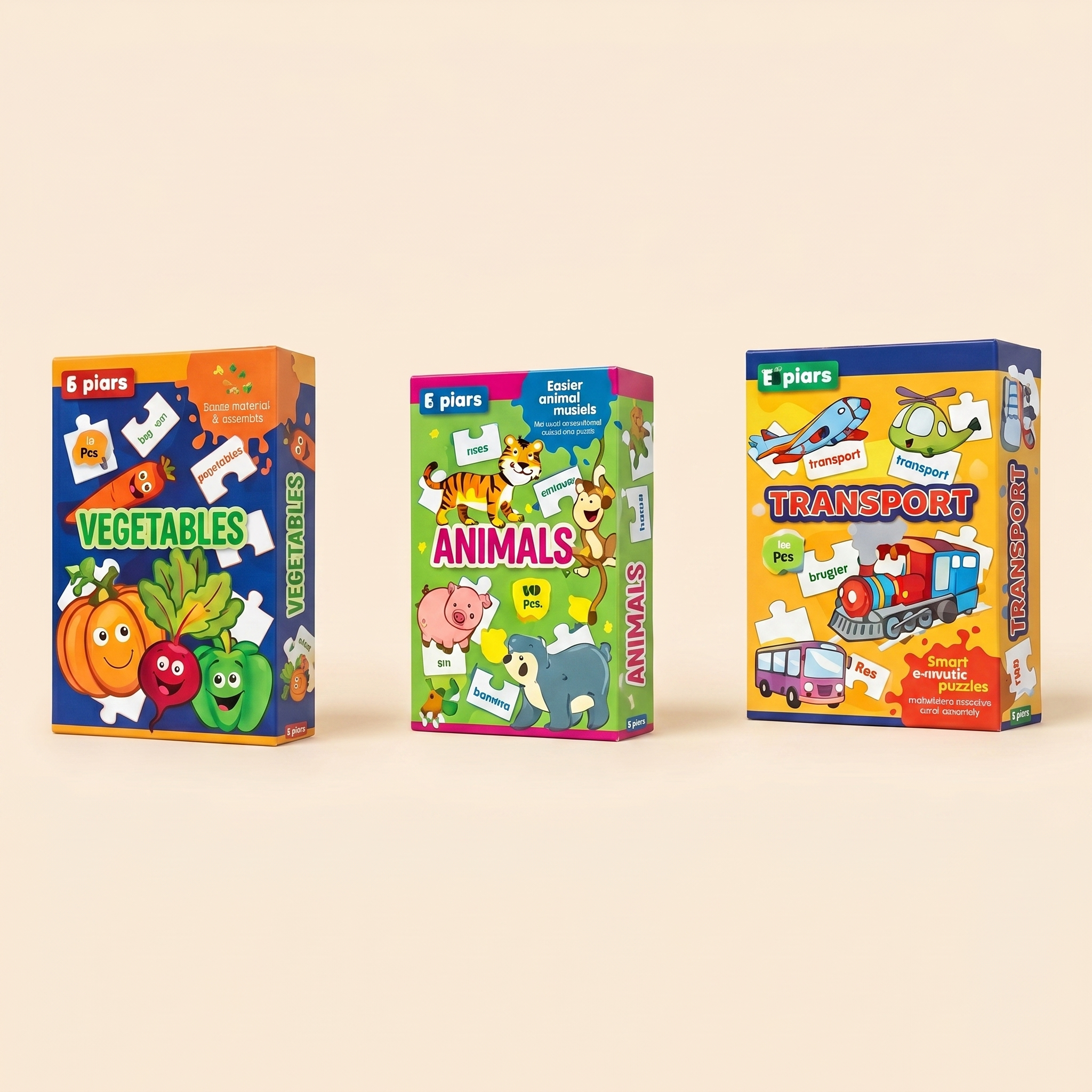 Explore Puzzles -3 Animals, Vegetables & Transport