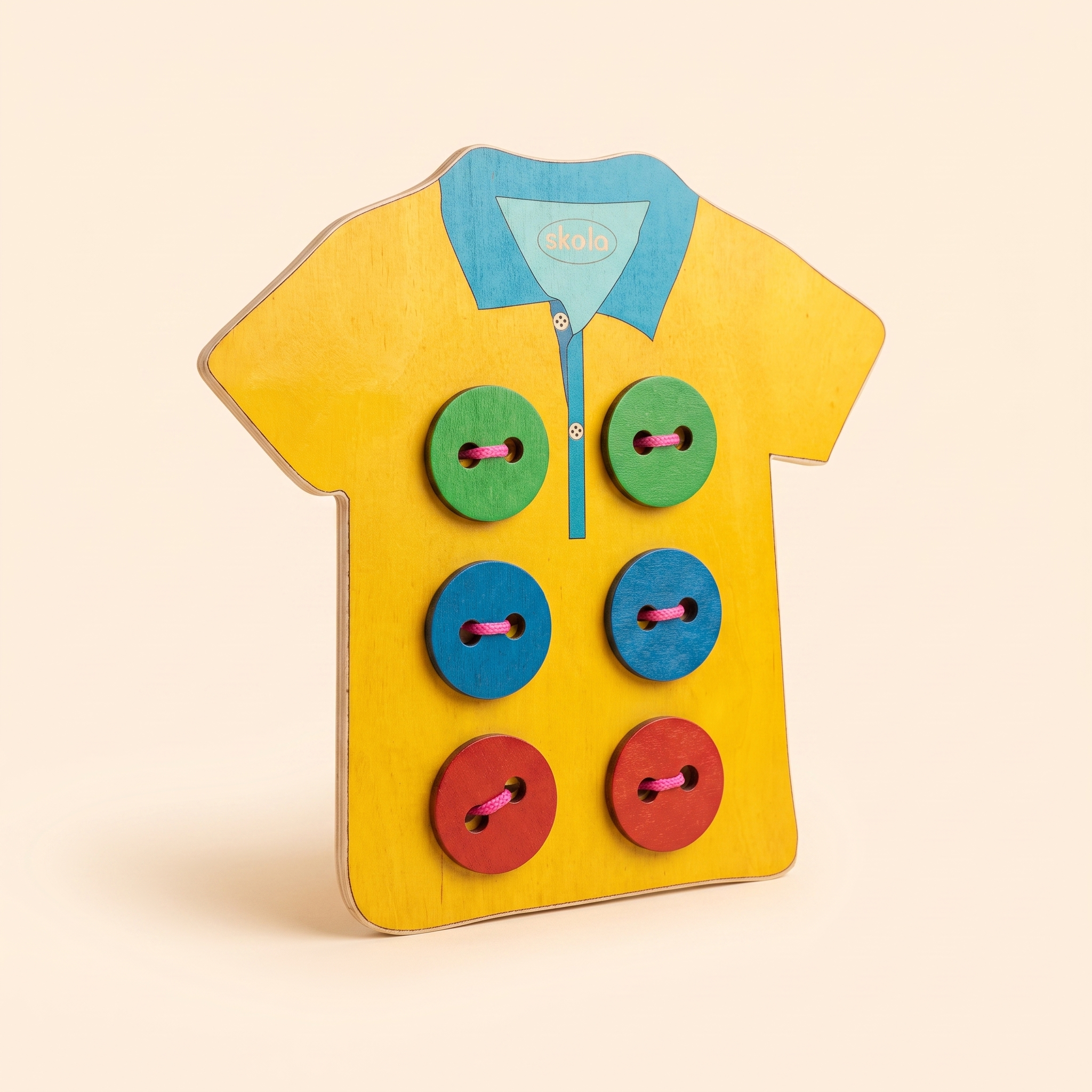 Skola Toys Wood T Shirt Tailor Sew The Buttons