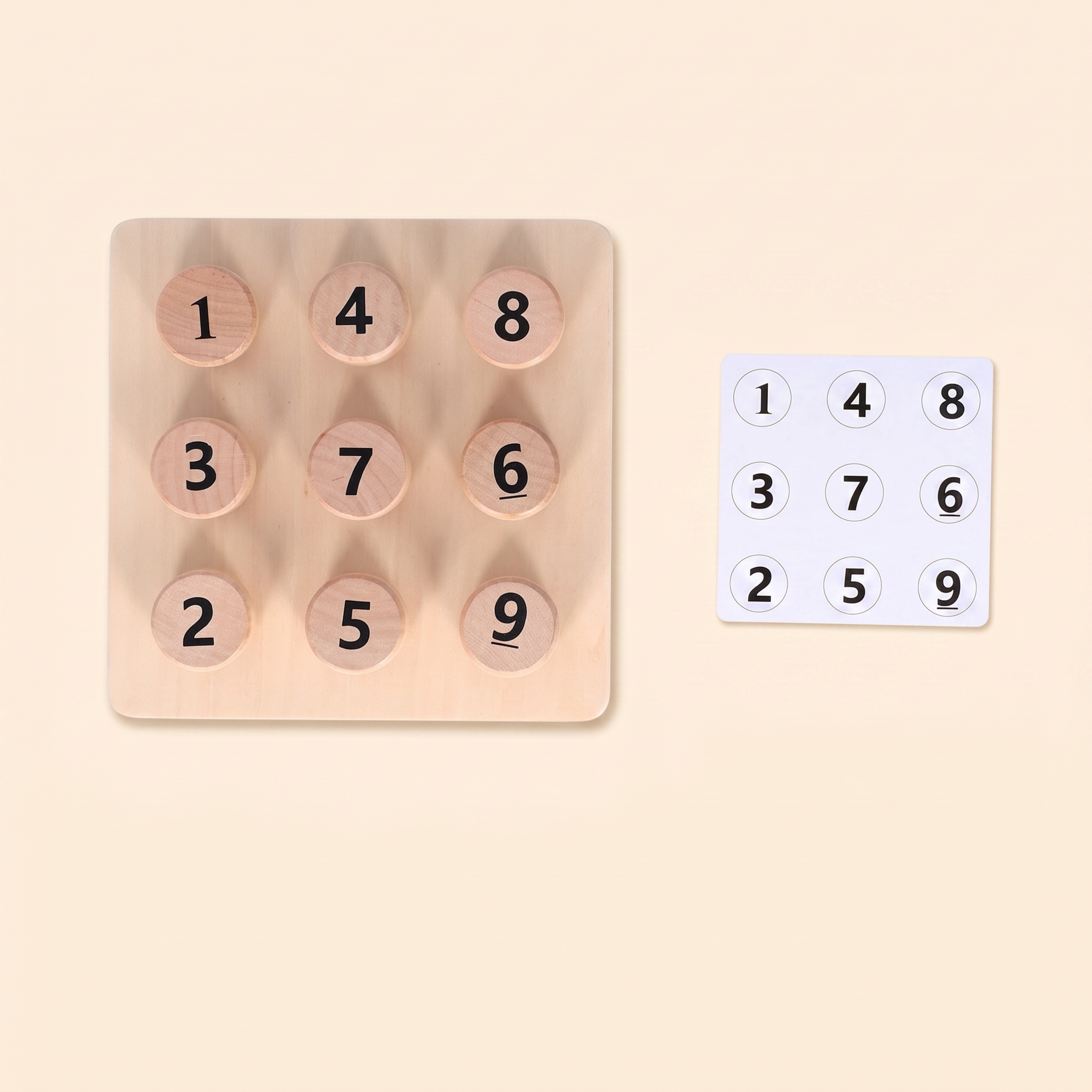 Wooden Screw math  toy