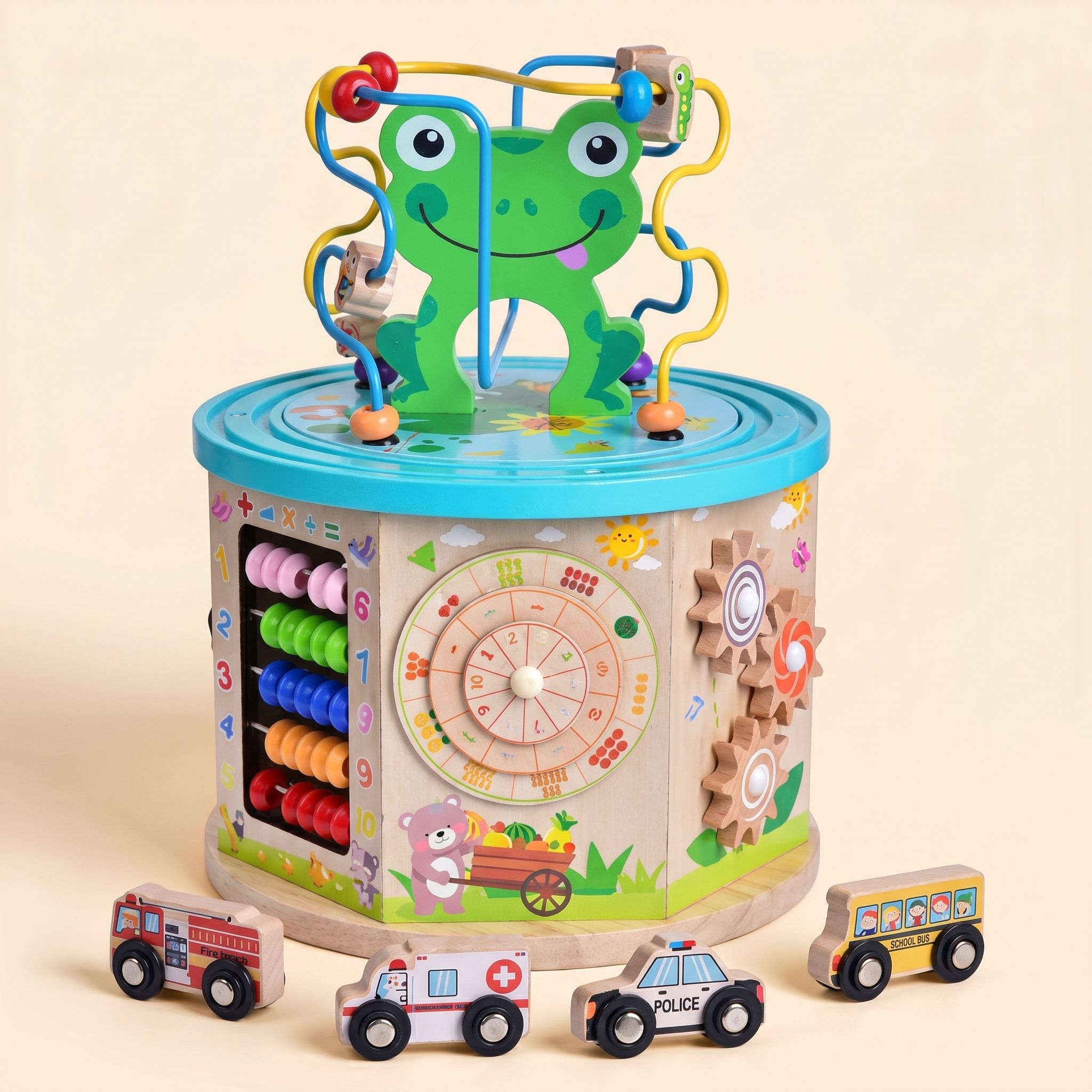 Wooden Frog Activity Cube