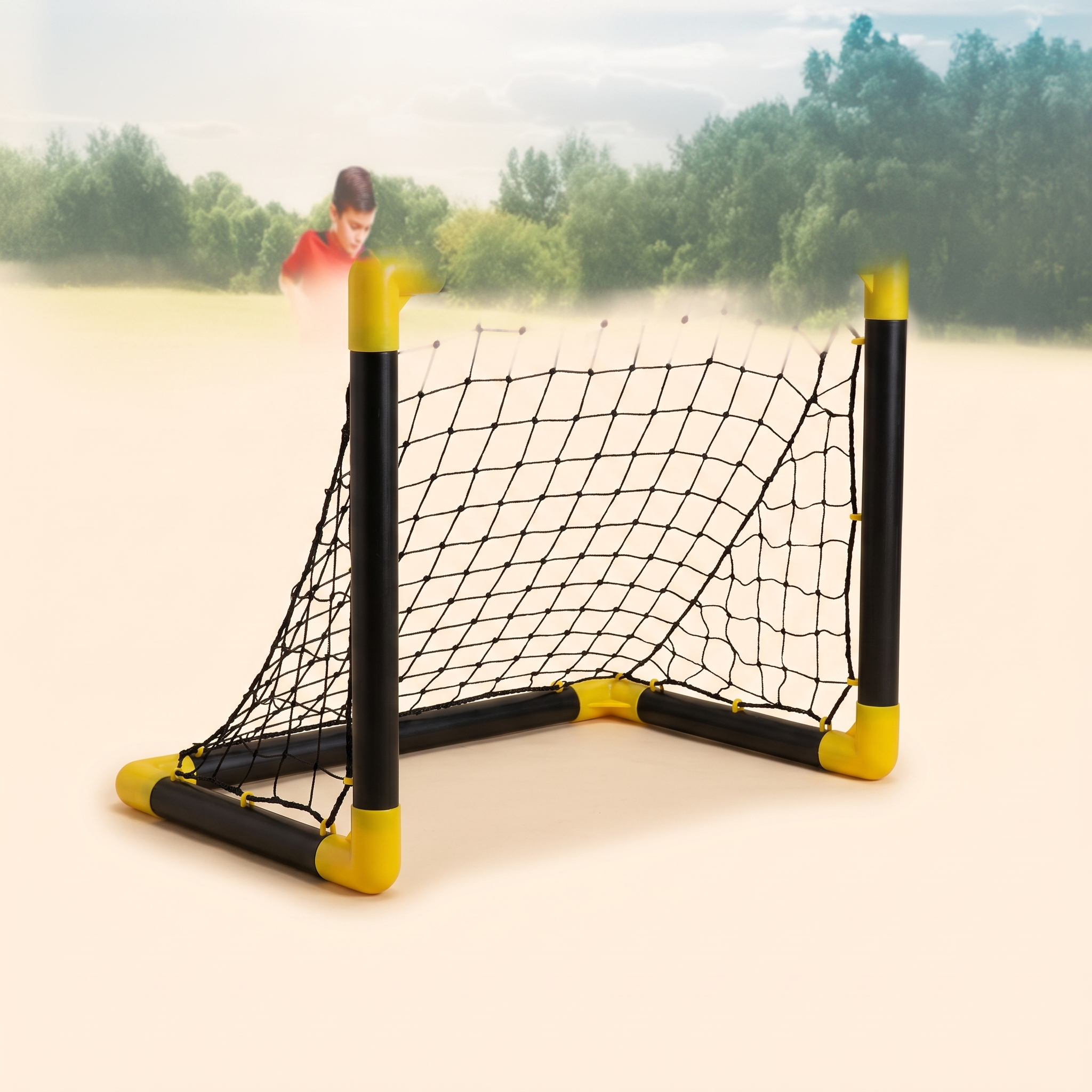 Folding Double Mini Soccer Goalset