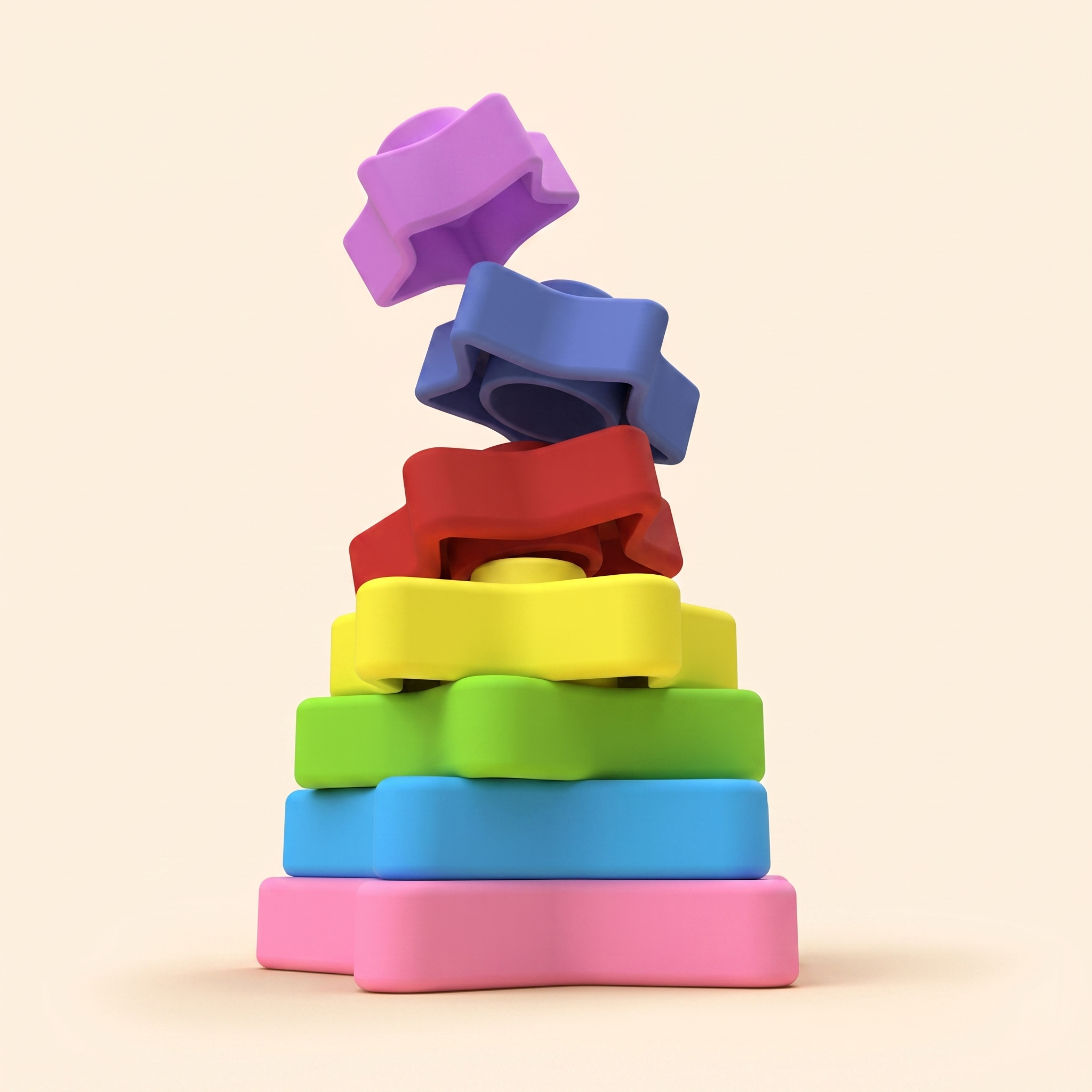 Skillmatics Silicone Stacking Toys-Starry Stacker, Montessori Toy