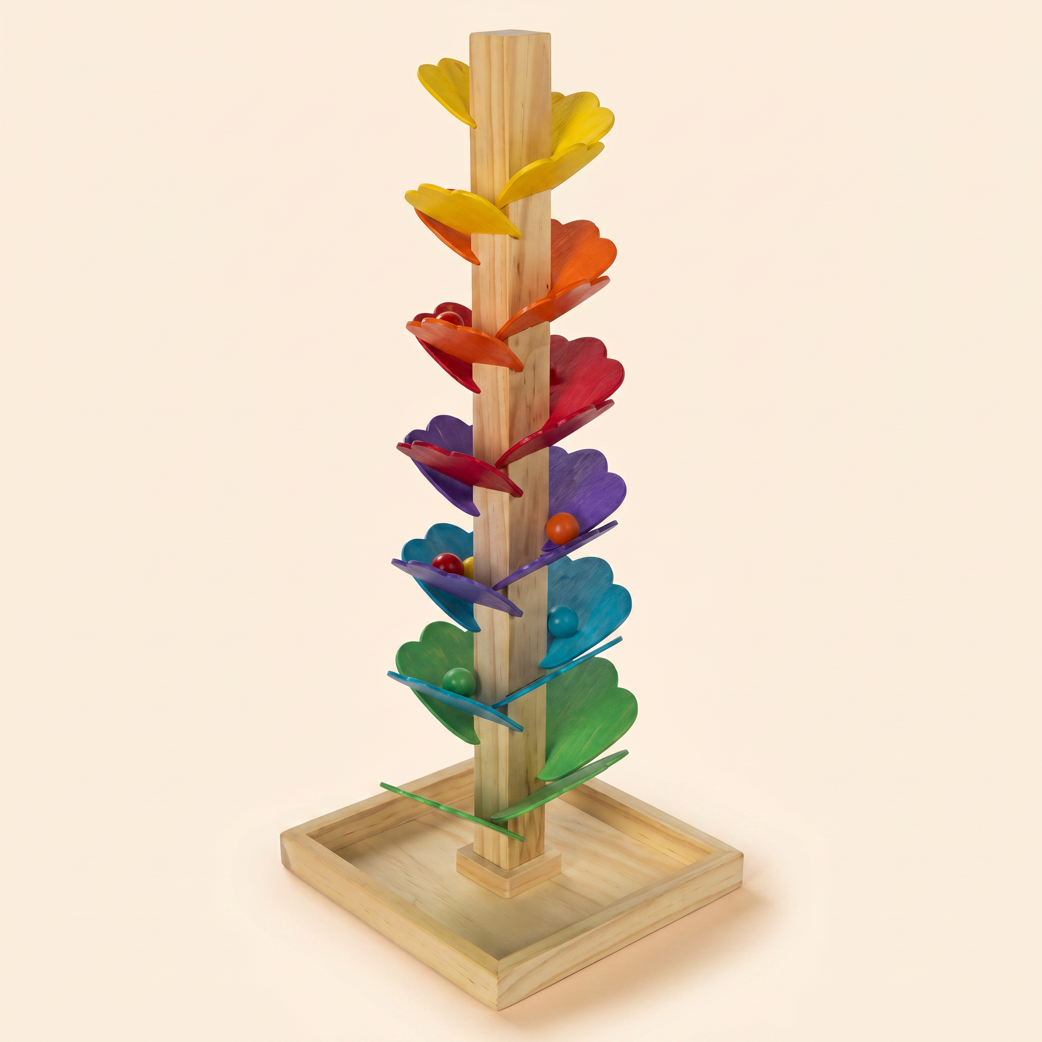 Wooden Flower marble run
