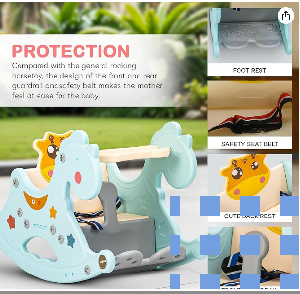 Horse Ride-on Toy for Kids view 4