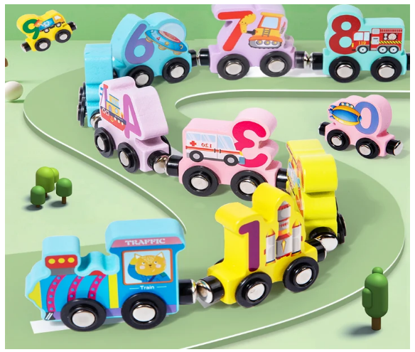 magnetic number train view 3