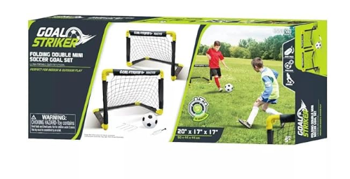 Folding Double Mini Soccer Goalset view 2