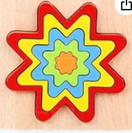 Geometric Jigsaw Puzzle set of 3 view 3