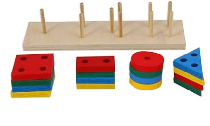 Multi Colored Wooden Intellectual Geometric Shape view 2