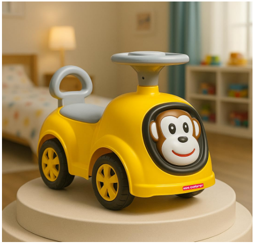 LED Monkey Ride-on Toy with Music Horn view 4