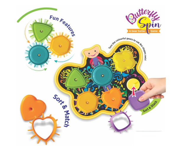 butterfly spin a gear sorter game view 2