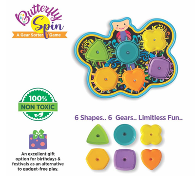 butterfly spin a gear sorter game
