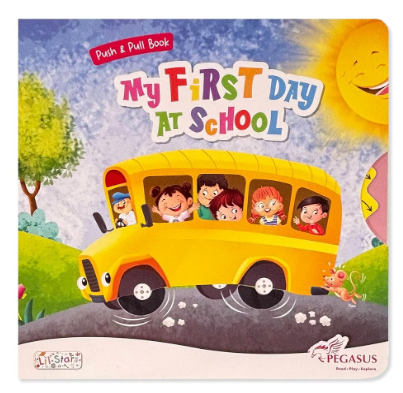 Push & Pull Board Book - My First Day At School view 3