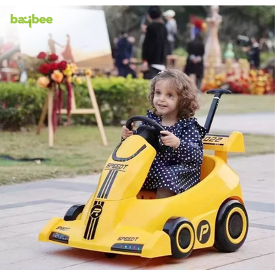 Baybee Electric Go Kart Car - Blue/Yellow/Red