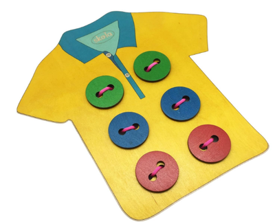 Skola Toys Wood T Shirt Tailor Sew The Buttons