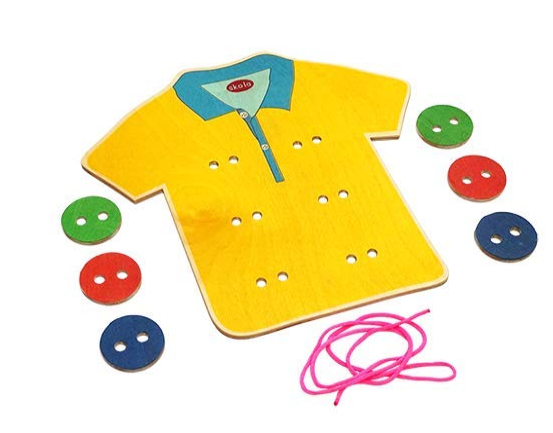 Skola Toys Wood T Shirt Tailor Sew The Buttons view 2