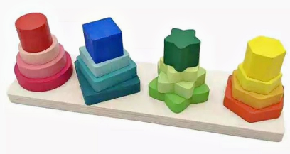 Wooden Geometric Four Column for Kids view 2