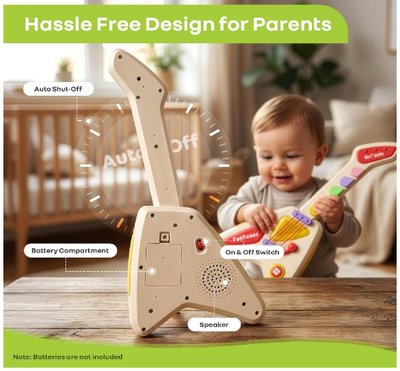 Funtunes Guitar Musical Toy for Kids with Lights & Music