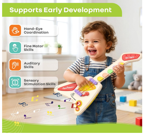 Funtunes  Guitar Musical Toy for Kids with Lights & Music view 2