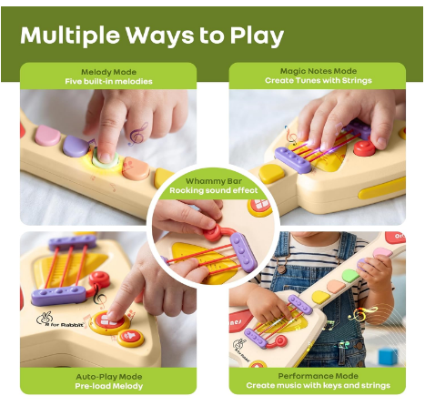 Funtunes  Guitar Musical Toy for Kids with Lights & Music view 3