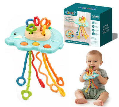 Elephant Pull String Sensory Toy
