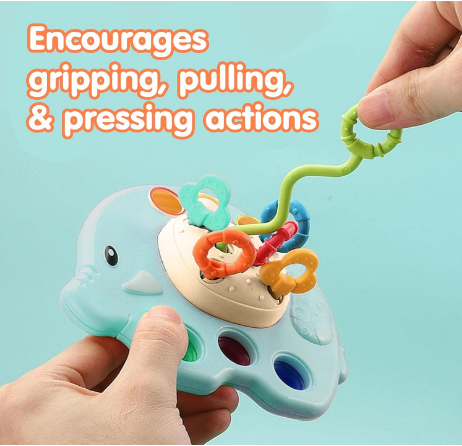 Elephant Pull String Sensory Toy view 2
