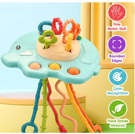 Elephant Pull String Sensory Toy view 3