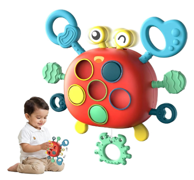 Crab Cheerios Sensory Pull String Toy