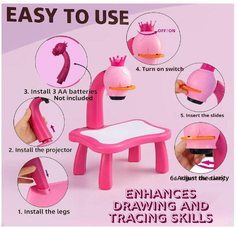Drawing Projector Table Set  Led Magic Doodle Board Kit for Kids view 2