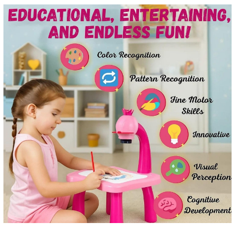 Drawing Projector Table Set  Led Magic Doodle Board Kit for Kids view 4