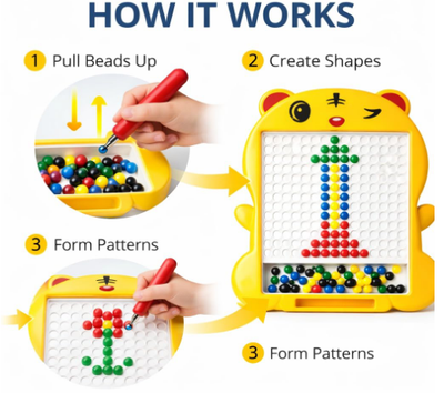 Magnetic Drawing Board for Kids Tiger Shape