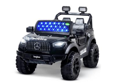 Baybee Kids Battery Operated Police Jeep - Black