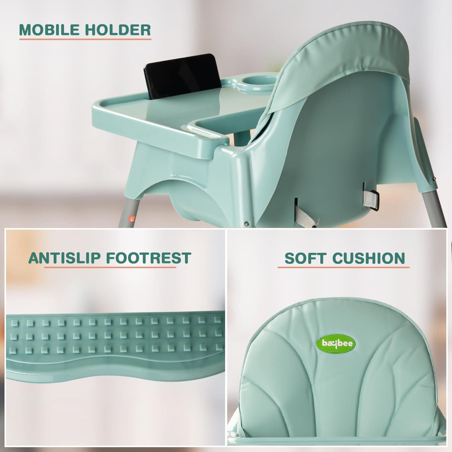 Baybee 2 in 1 Baby High Chair for Kids view 2