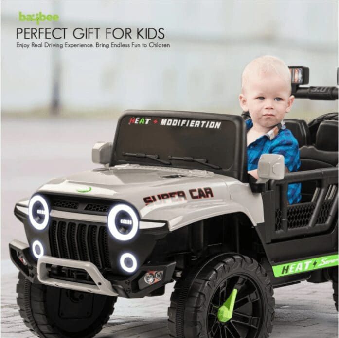 Baybee Rubicon Battery Operated Jeep for Kids - Grey view 2