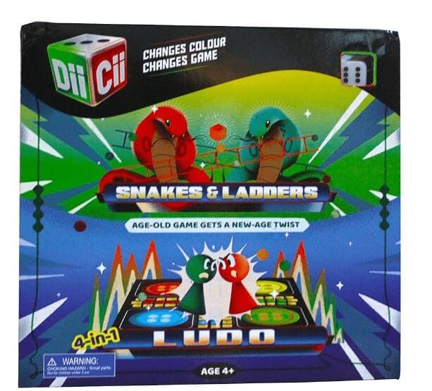 Diicii Snakes & Ladders & Ludo Classic Dice Game