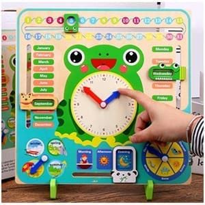 Interactive Frog  Clock with Calendar & seasons; view 4
