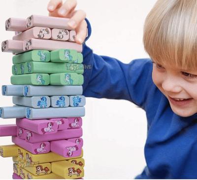 Jenga Unicorn Colourful Blocks