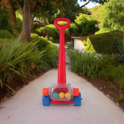 OK Play Push & Pull Stick Wheel