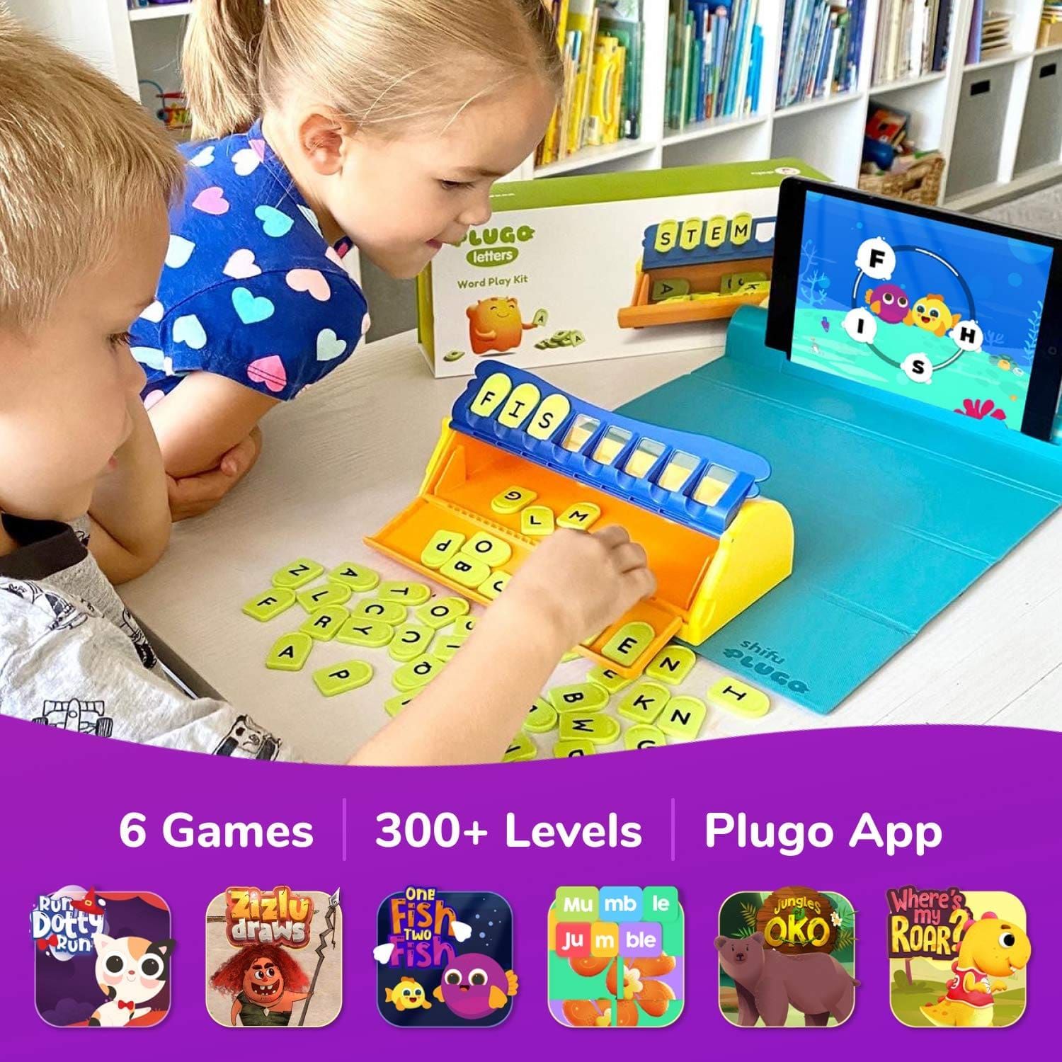 Play Shifu Stories, Spellings & Grammar with Plugo Letters view 2