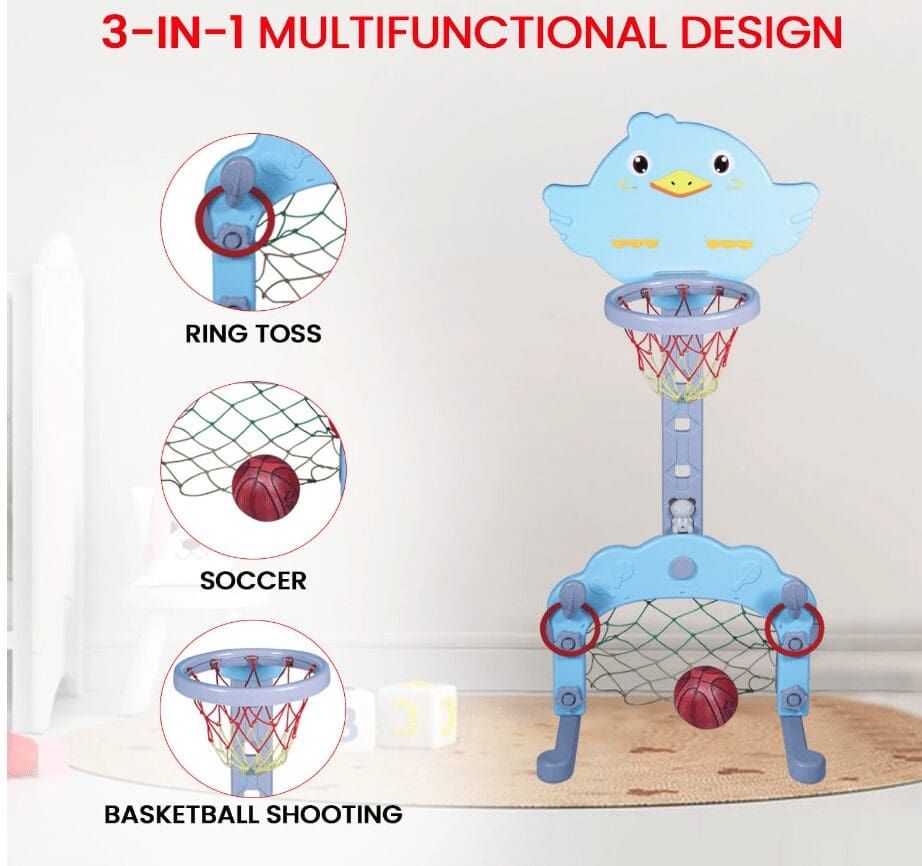 Playgro 3 in 1 Basketball Shooting + Football + Ring Games view 2