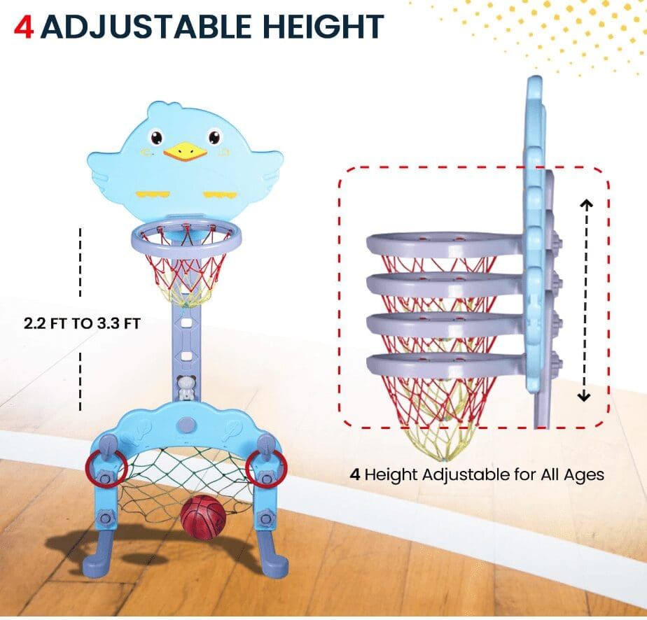 Playgro 3 in 1 Basketball Shooting + Football + Ring Games view 4