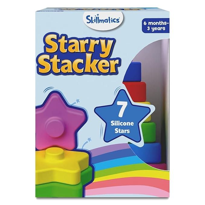 Skillmatics Silicone Stacking Toys-Starry Stacker, Montessori Toy view 2