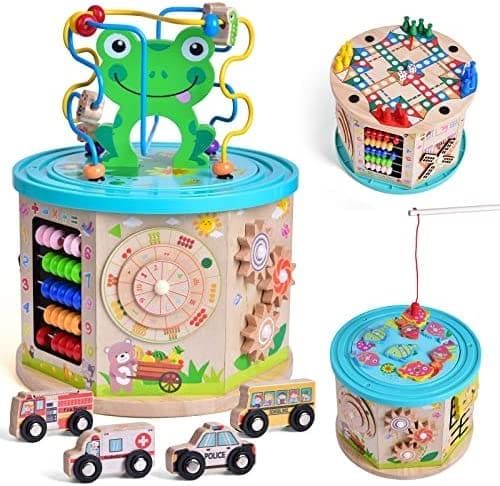 Wooden Frog Activity Cube view 2