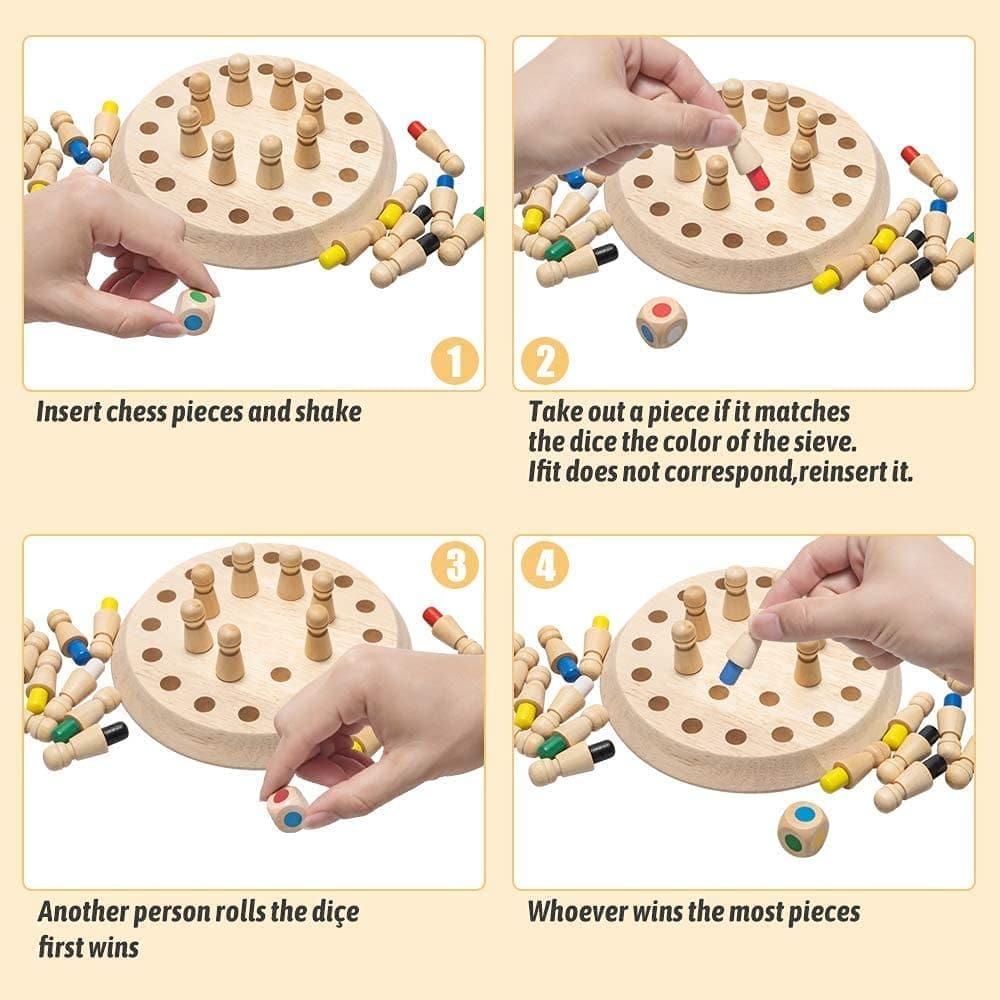 Wooden Memory Chess view 2